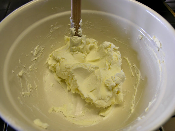 butter and cream cheese mixed